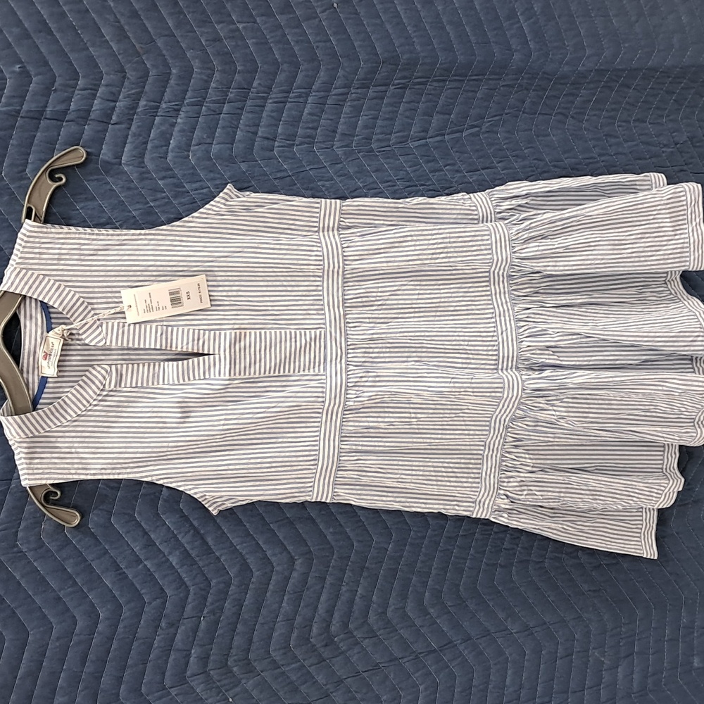 NWT Blue and White Striped Sleeveless Dress - Picture 6 of 6